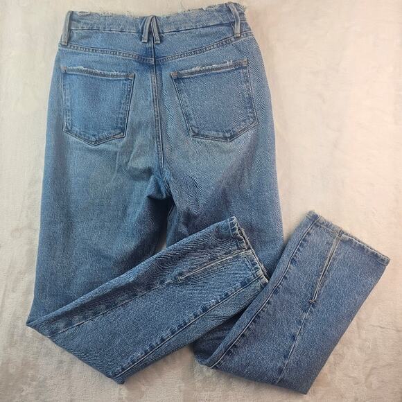 Good American jeans womens 6/28 Split Hem button fly Straight Leg Denim - Picture 11 of 14